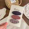 3 Pcs Fabric Plaid Waterdrop Hair Clips Sweet Butterfly Bow Children BB Clips Hair Styling Accessories Forehead Bangs Clip