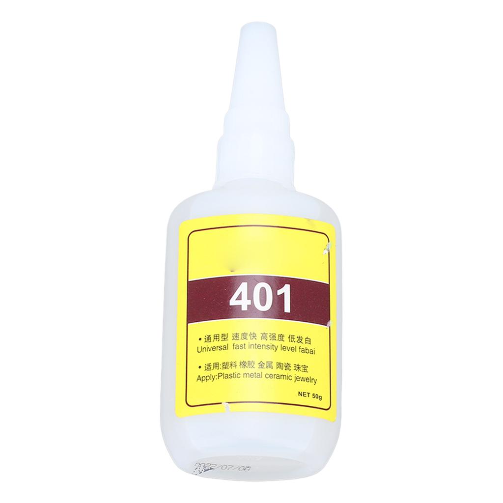 401 Universalkleber Hohe Klebkraft 50g Schnellhärtend 120Mpas Viskosität Metallkleber für Gummi