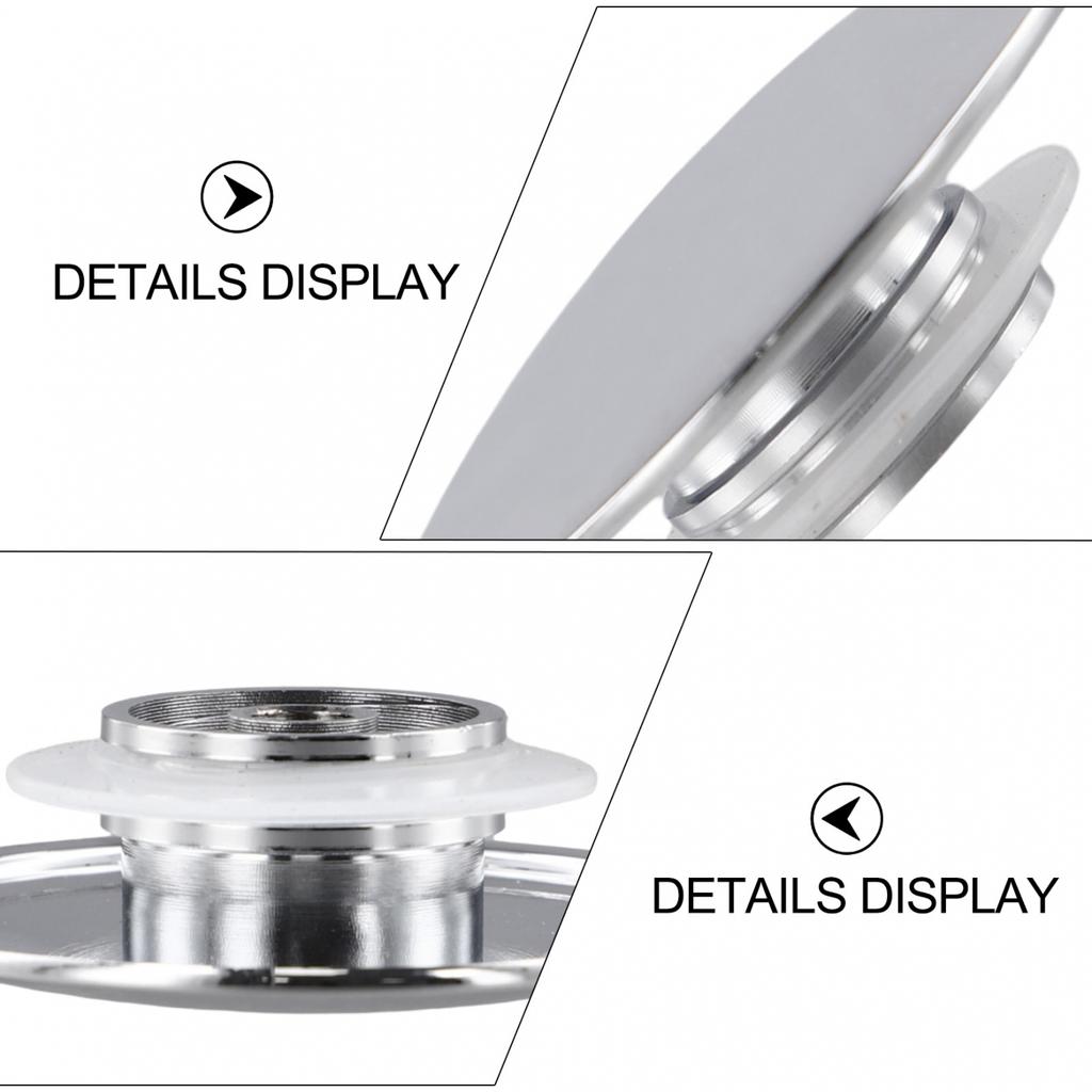 66mm Silver Chrome Basin Waste Pap-Up Sink-Plug Cap Click Clack Push-Button