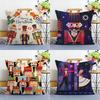 Nutcracker Soldier Christmas Pillow Case Plush Fabric Soft Double Sided Print Home Sofa High Quality Cushion Cover Throw