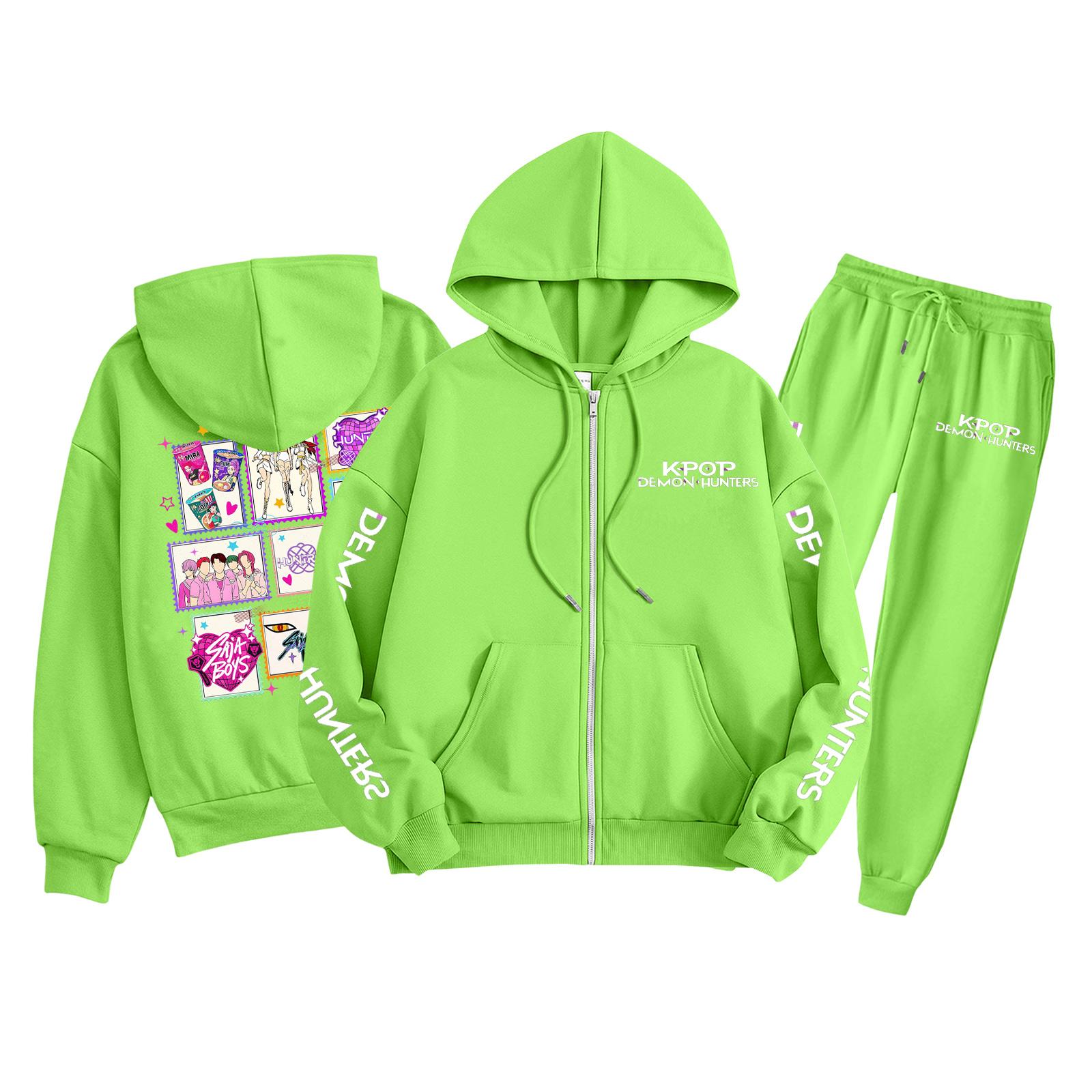 

Детская мода Толстовка с длинным рукавом, на молнии, с капюшоном, спортивные штаны с принтом, комплект толстовки с карманами 110