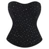Damski Seksowny Czarny Siateczkowy Body Shaper z cekinami, rozciągliwy