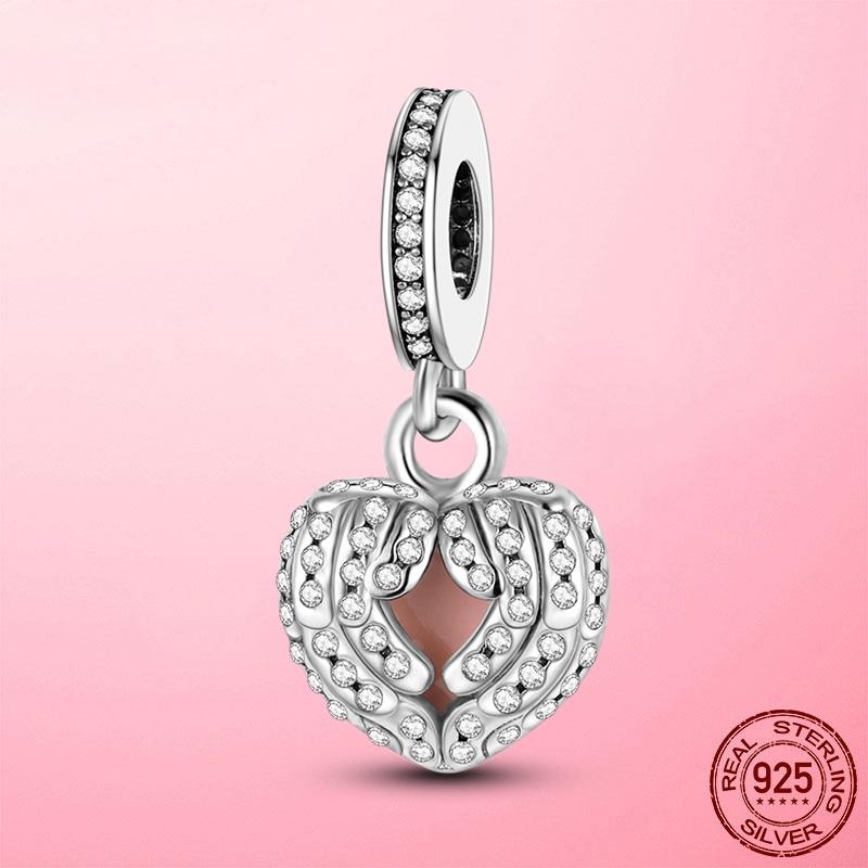 Follow Heart Compass Dangle Charms Beads Pendant Copper Fit Original Bracelets Bangle Diy For Jewelry Making