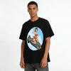 WWII Pin-up Girl Riding Bomb Vintage Graphic Casual Tee Pure cotton T-shirt