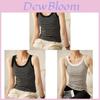 Cotton Striped Tank Top For Women Summer High Elasticity Comfortable Casual Wear