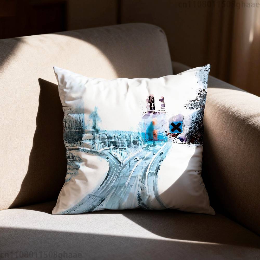 Art Rock Band Radiohead Pillow Case Square DoubleSided Printing Short Plush Sofa Cushion Cover Bedroom Bedside Pillow
