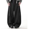 American High-end Drape Wide-leg Black Scimitar Trousers Men's and Women's Retro Commuting Loose Casual Trousers Tide