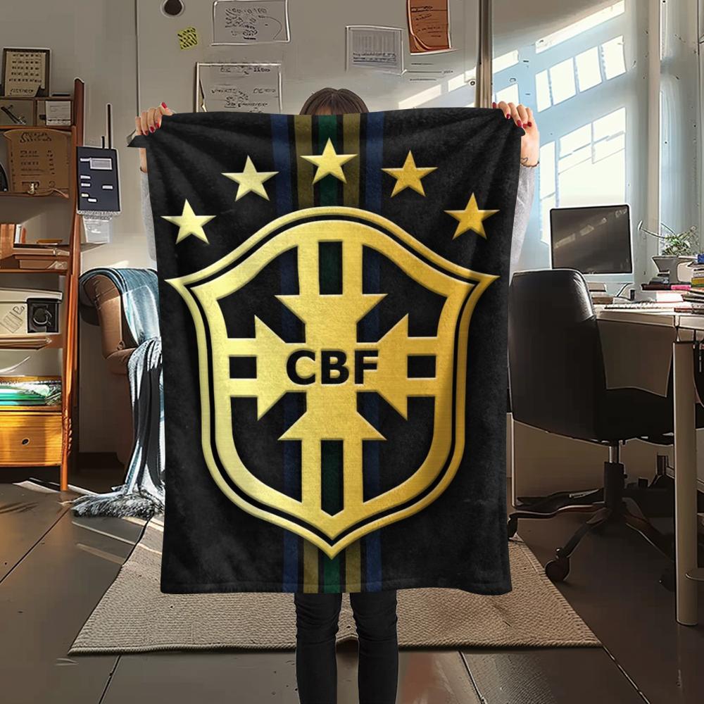 1Pc Chesterfield F.C Print Flannel Blanket, High quality Comfortable for All Seasons, Home Decor, Warmth and Comfort, Perfect for Christmas GiftS
