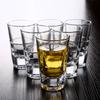 Classic SGlass Bullet Cup Transparent Wine Glass Elegant Thick Bottom Baijiu Cup High End Whiskey Glass Scotch Bourbon Cups