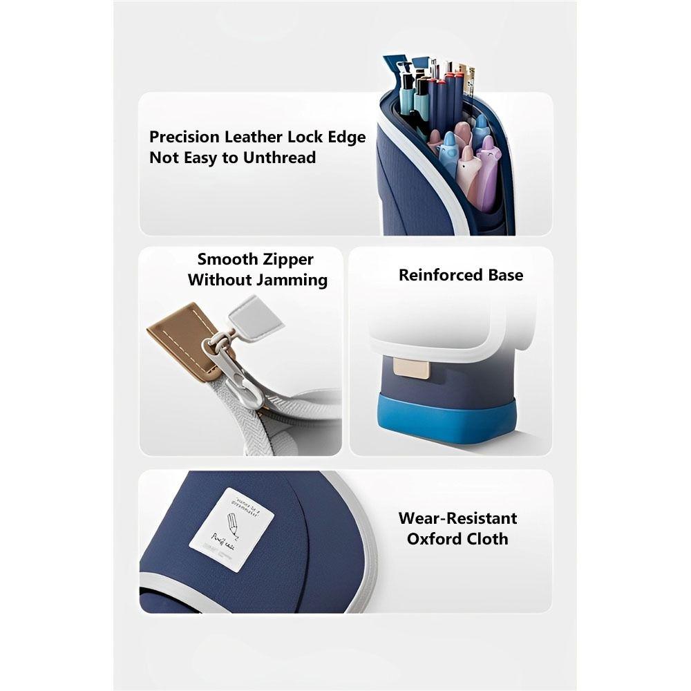 2-in-1 Retractable Pencil Bag Portable Student Pen Holder Stationery Storage Bag  School Supplies