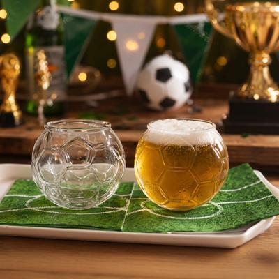 Soccer Beer Glass, Football Shaped Whiskey Cup, Large Capacity Football Drinking Mug for Craft Beer, Home Bar Sports Fan Gift
