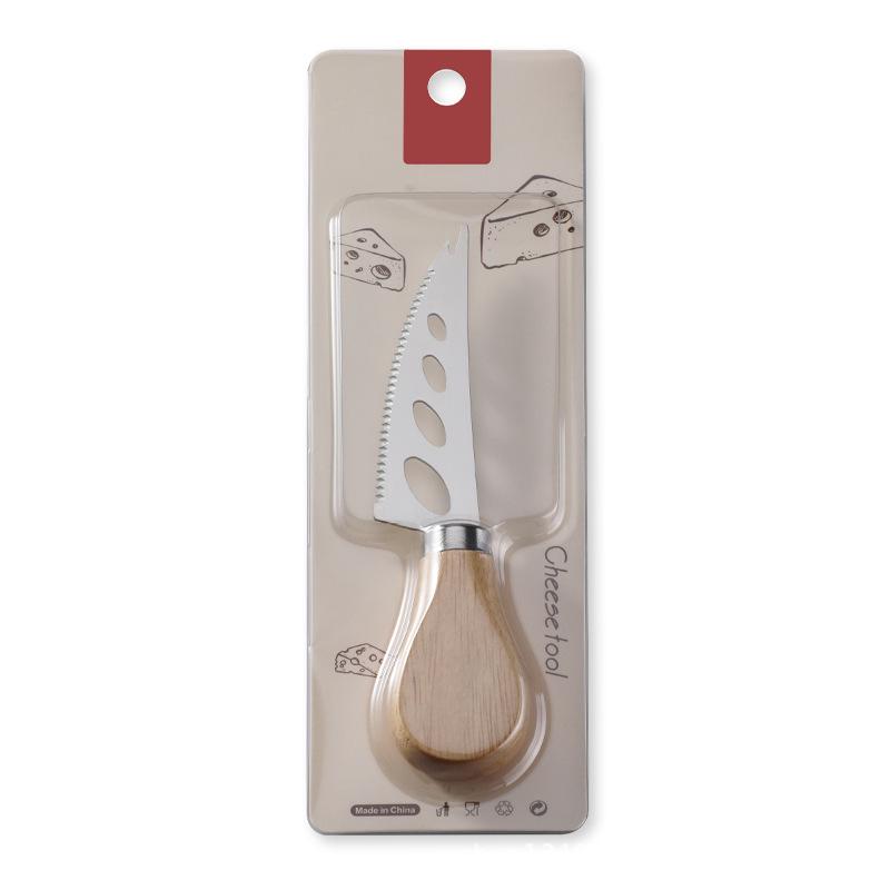 Rubber Wood Handle Stainless Steel Cheese and Butter Knife