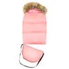 Winter sleeping bag with fur for sleds for strollers, car seats, stroller set