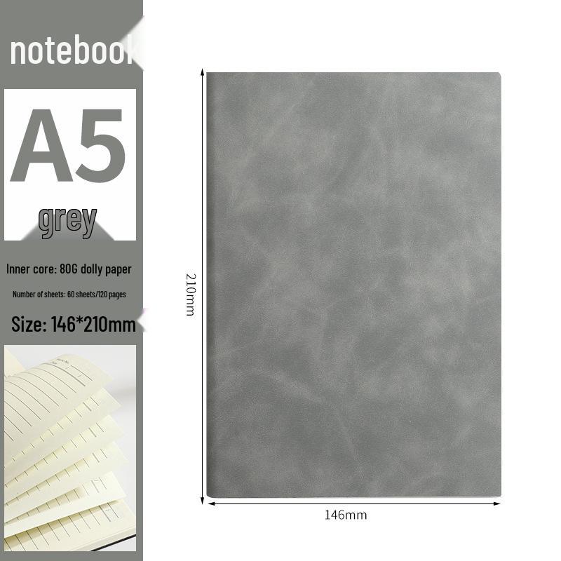 Custom Logo A5 Soft Leather Corporate Notebook