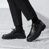 Summer new men's low-top business casual fashion thick-soled lace-up Brock big head leather shoes low-top small leather shoes