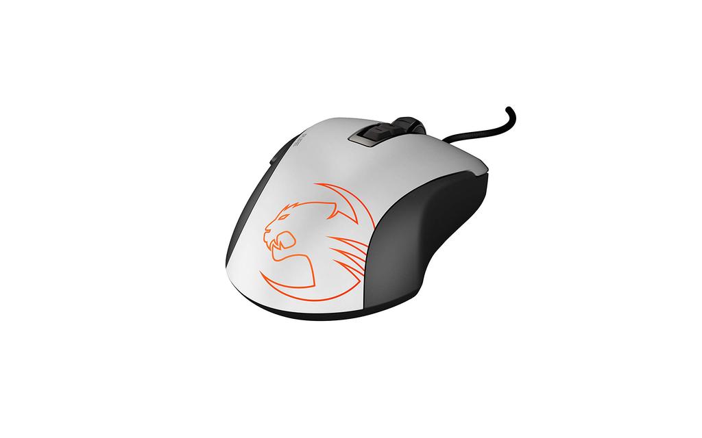 ROCCAT Kone Pure Wired Gaming Side Windows 7 or later Japanese Owl-Eye Mouse, Braided, White, Optical, 12K, Buttons, 88g, FPS, RGB, [Official
