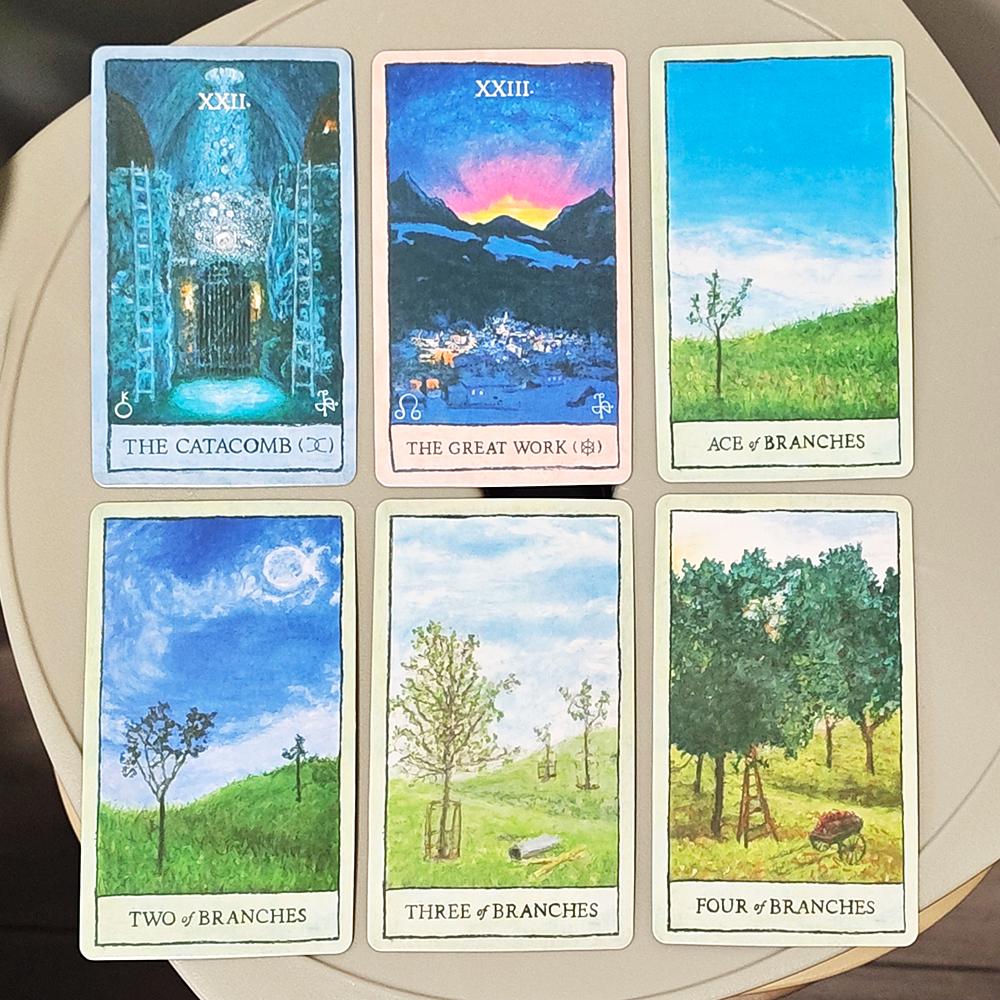 Mindscapes Tarot Deck 80 Pcs Cards Hand-drawn In Oil Pastel In The Style of Classical Landscape Painting 10.3*6cm