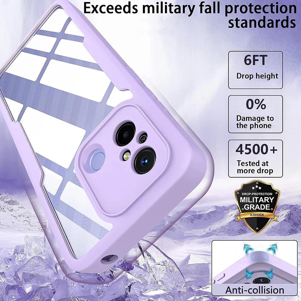 Vollständiger Schutz, stoßfeste Hülle für iPhone 15 14 13 Pro Max Samsung Galaxy S23 FE S24 Ultra A14 A34 A54 Redmi Note 12s 11 10 12C 10C Poco F5 X5 Pro 5G