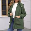 Women's Casual, Stylish, Detachable Hood, Windproof, Warm Hiking Jacket, Windproof Coat, Cotton Coat