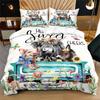 Farm Highland Cow Pig Duvet Cover Set Comforter Cover Bedding Set No Filler Country Soft Adult Bedroom Bedding Kit
