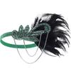 1920S Flapper Dress Accessories Retro Party Props Feather Headband For Wedding Girl  Tassels Headpiece