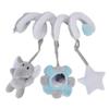 Baby Plush Animal Stroller Toys Spiral Activity Hanging Toys Ringing Bell Crib Stroller ToysGray