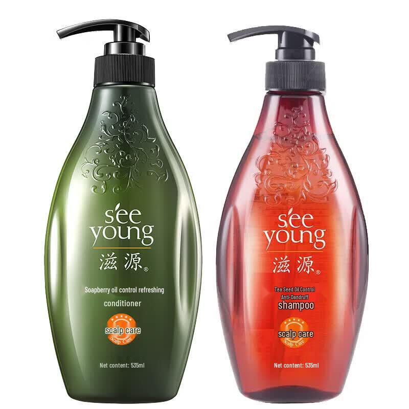 

Seeyoung Tea Seed Oil Control Anti-Dandruff Shampoo & Soapberry Conditioner Set