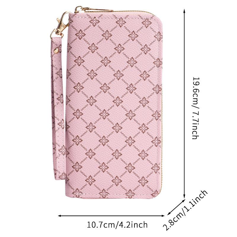 2024 Women's Long Matte Zipper Wallet & Card Holder with Multiple Slots