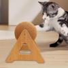 Cat Scratch Toy, Cat Scratcher Spinner Ball for Kittens, Chinchillas, Bunnies, Wood Color