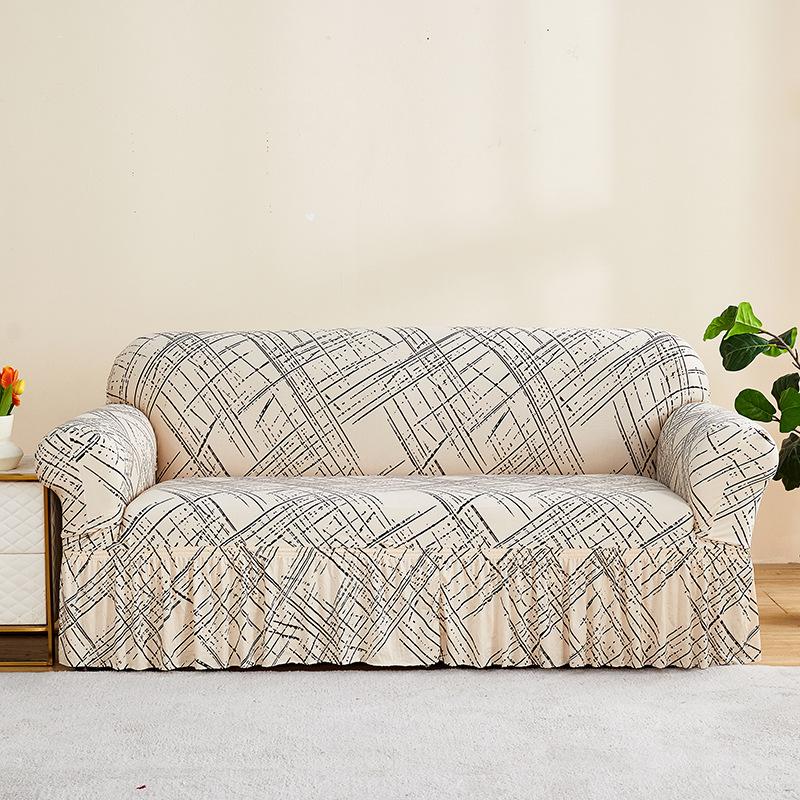 New Sofa Cover One Piece Elastic Universal Cover Two Person Universal Anti Cat Scratch and Dust Proof Sofa All Inclusive Cover