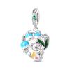 925 Silver Secret Garden Flower Butterfly Charms Pendant For Women Fit Bracelet DIY Birthday Jewelry Gift