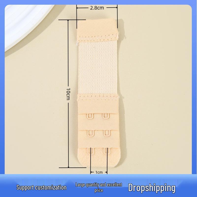 

2,8 см Нейлоновый Эластичный Удлинитель для Бюстгальтера с Трехрядной Застежкой на Два Крючка No packaging