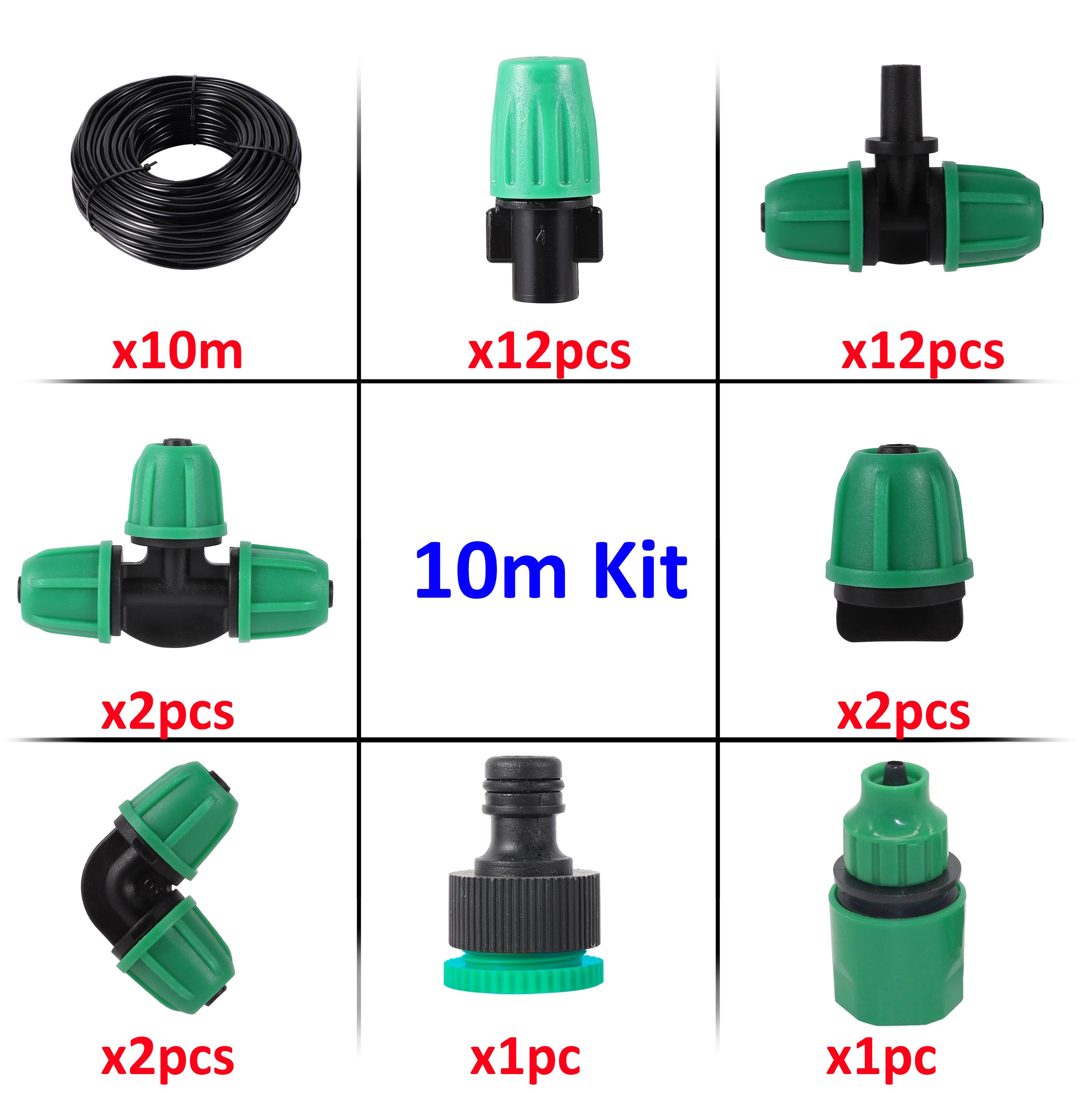 

Регулируемый комплект для распыления полива, автоматический распылитель для орошения, распылитель для сада, теплицы, цветов, овощей, газона