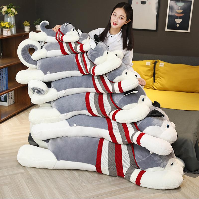 Huge Husky Bear Plush Doll - Cute Ragdoll Stuffed Animal Sleeping Pillow