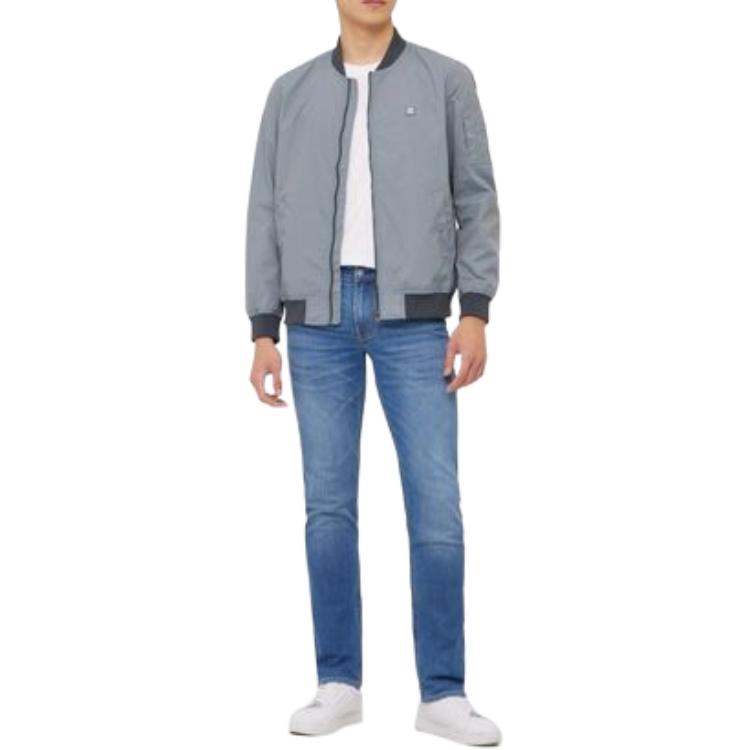Calvin Klein Solid Color Logo Casual Jacket Men Jackets Gray J323578-PN6
