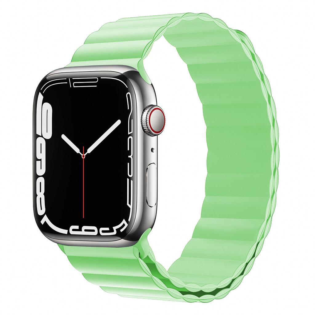 Magnetic loop strap For Apple watch ultra 3 band 44mm 40mm 45mm 41mm 42 49mm 46mm Silicone Bracelet iWatch series se 7 8 9 2 10