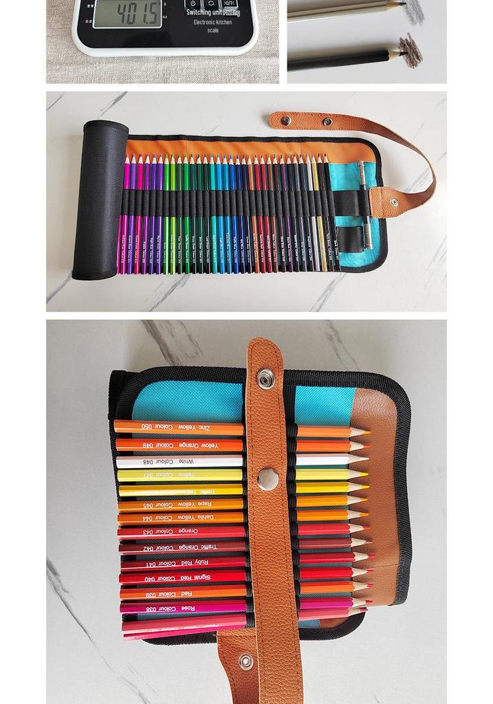 50-Color Hexagonal Water-Soluble Colored Pencil Set for Students & Adults