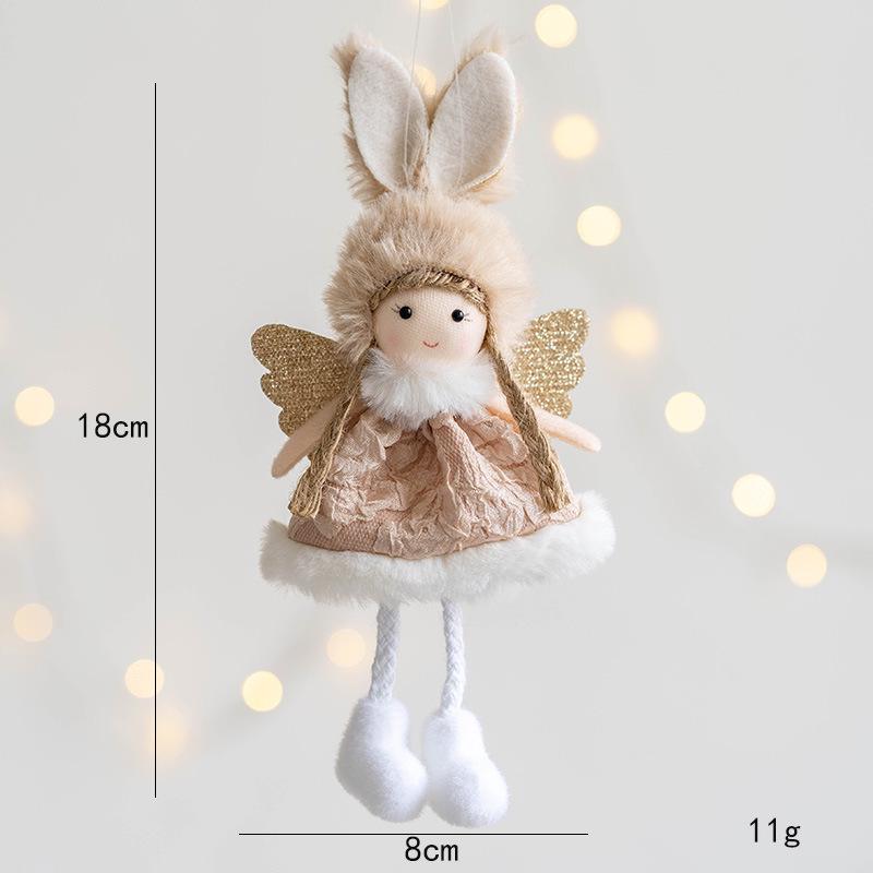 New Christmas Tree Angel Girl Ornament - Cute Gauze Pendant Decoration for Children