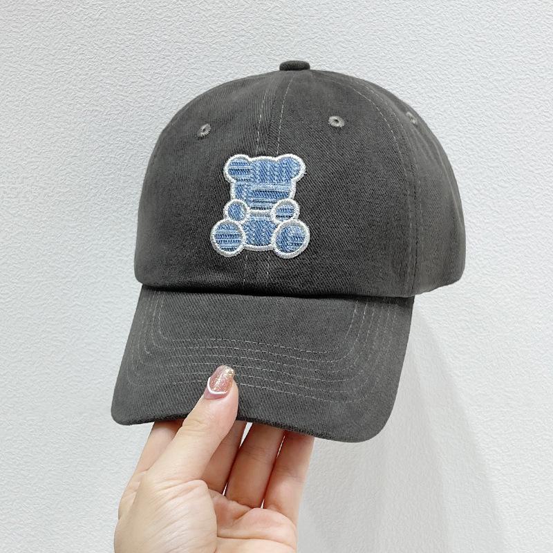 Autumn and Winter Cute Bear Baseball Hat Male and Female Versatile Student Cap Embroidered Cartoon Visor