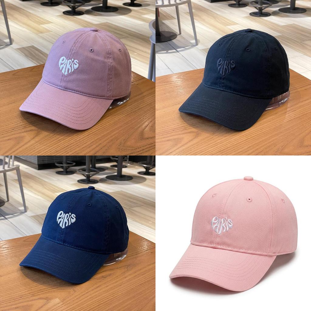 Casual Cotton Baseball Cap With Heart Paris Embroidery For Summer And Spring Seasons