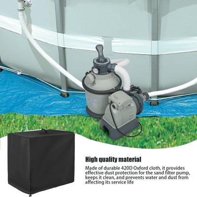 Waterproof Sand Filter Cover Filter Pump Sleeve 420D Oxford Cloth Black Color For Pool Pump Protection Sleeve