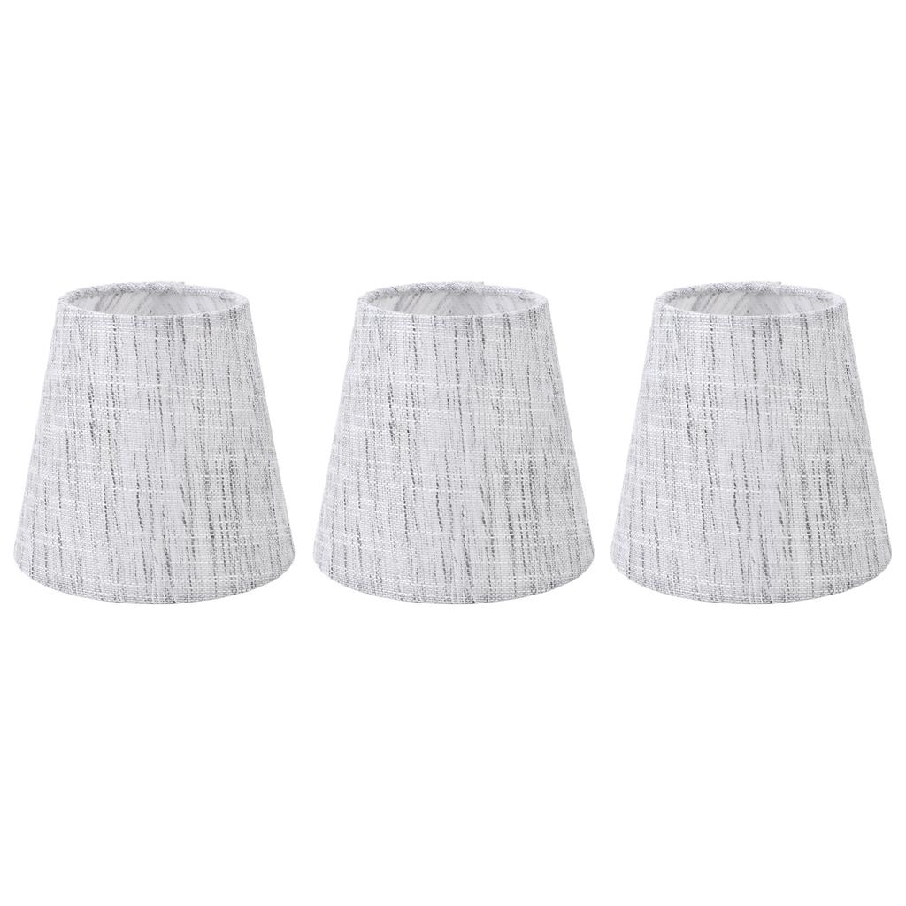 3pcs Fabric Lampshade Exquisite Vintage High Transmittance Clips On Lampshade Replacement for Living Room Bedroom