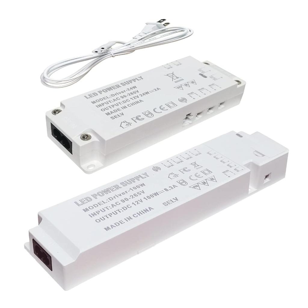 12V Wardrobe Showcase Cabinet Light Ultra-Thin LED Light Strip Induction Switch Power Supply Constant Voltage Power Supply(24W)