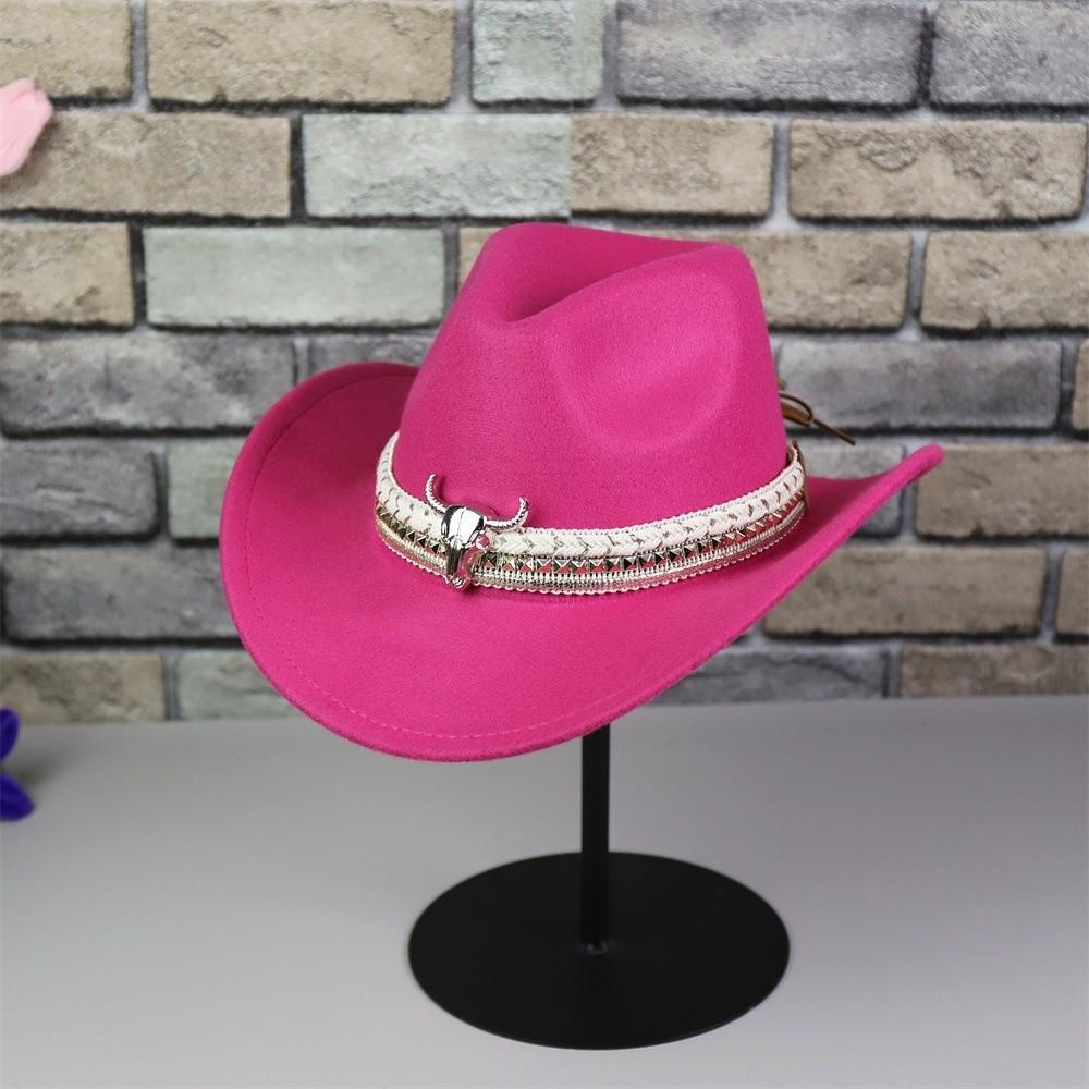 Wollene Western-Cowboy-Kappe Atmungsaktiver tibetischer Hut Coole Sonnenschutz-Ritterkappe Herren