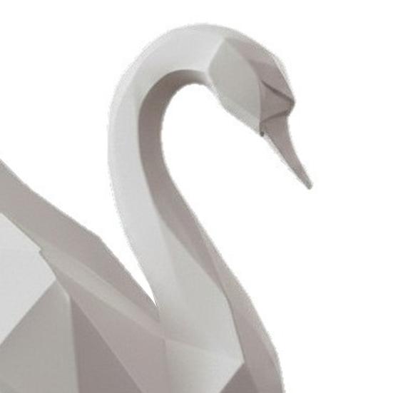 Ornamento da scrivania Design geometrico minimalista Scultura di cigno stampata in 3D Statuetta decorativa versatile Decorazione per stanza