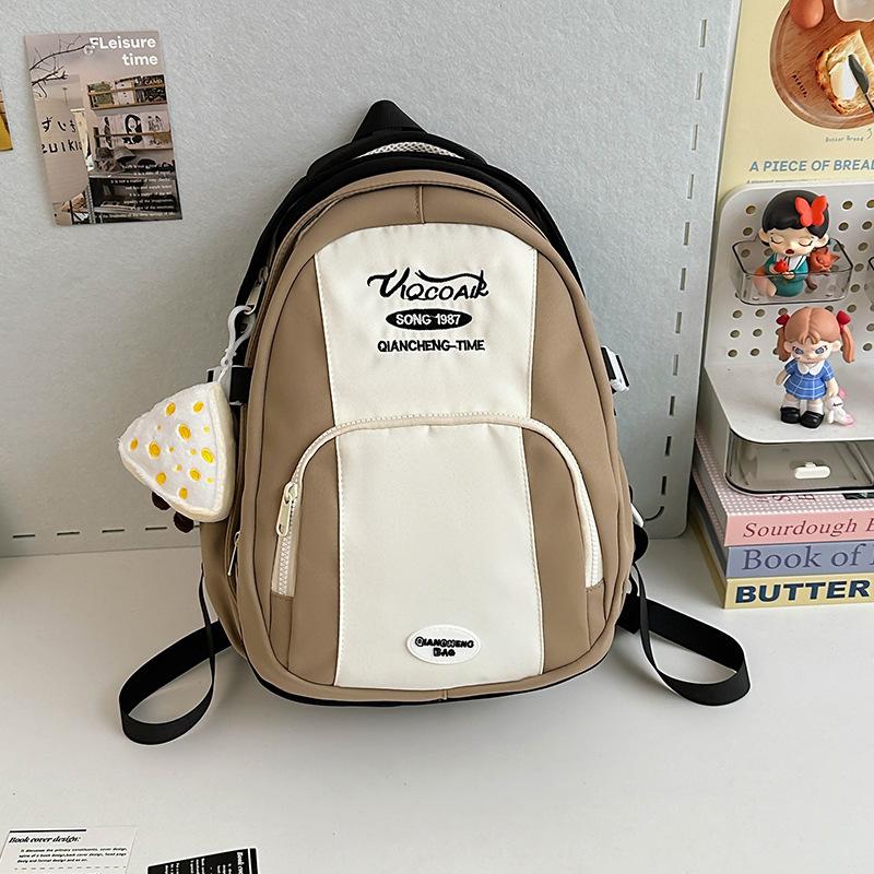 College Style Contrasting Colors Niche Design Schoolbag New Small Fresh Large Capacity High Value Backpack
