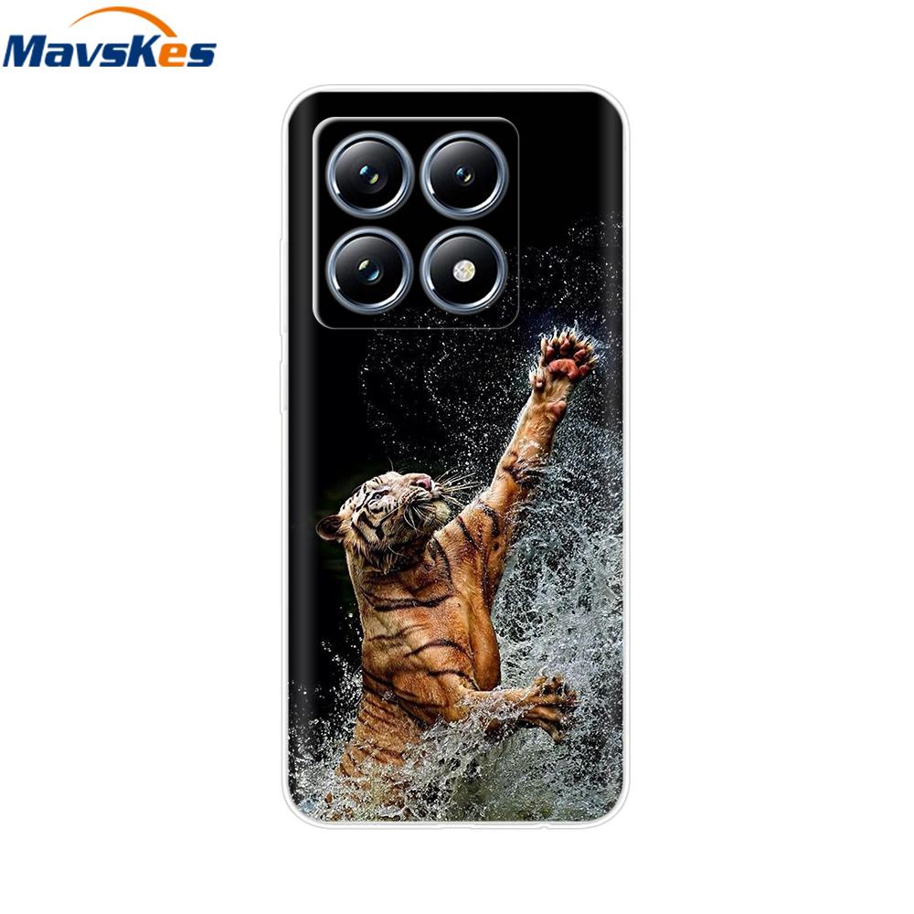 For Xiaomi 14T 5G Case Cute Soft Transparent TPU Painted Silicone Cover For Xiaomi 14T Pro 5G 2024 Mi14T Phone Cases Coque Funda