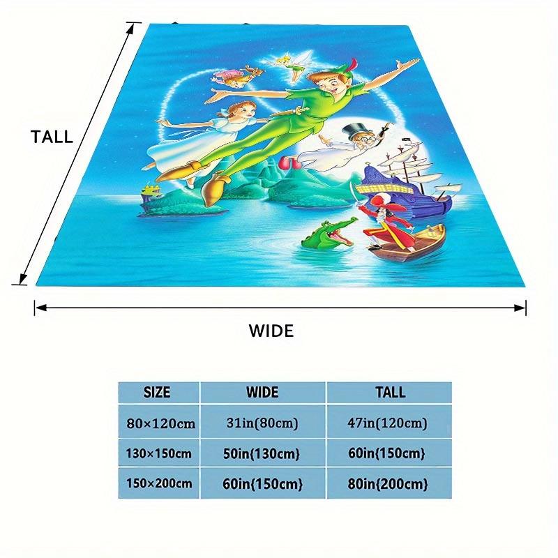 1pc Peter Pan Printing Blanket - Soft, All-Season Throw for Living Room, Bedroom,Personalized Gift with Adorable Cartoon Design