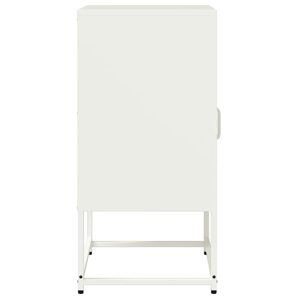 Nightstand White 36x39x78 cm Cold Rolled Steel