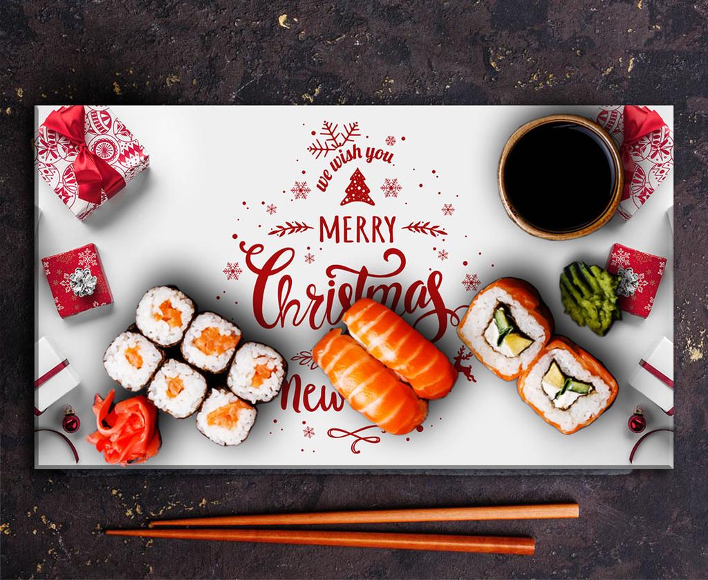 Glass Board Cutting Board 52X30 Christmas